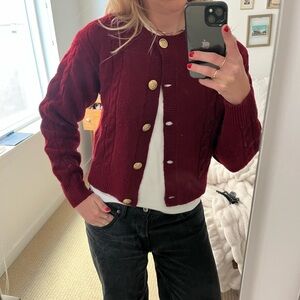 J. Crew Red Knit Sweater